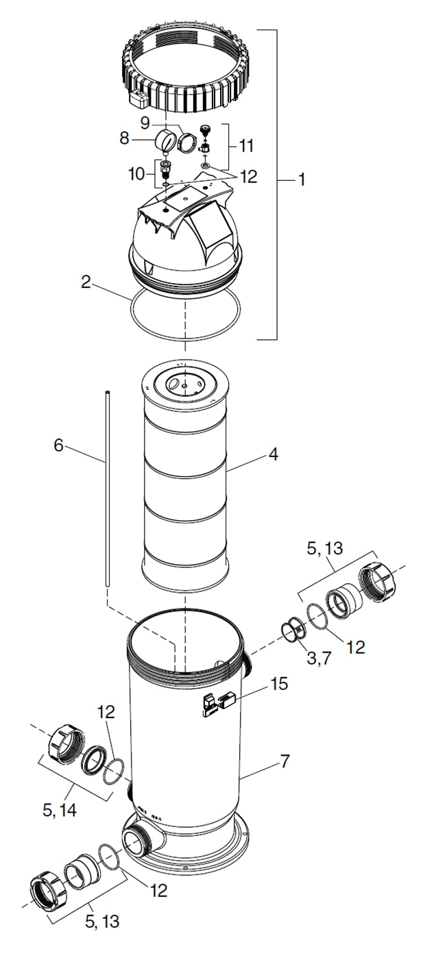 Jandy CS150 cartridge pool filter