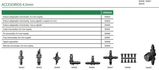 TEE PARA MICROTUBO DE 4.5 MM / 56466