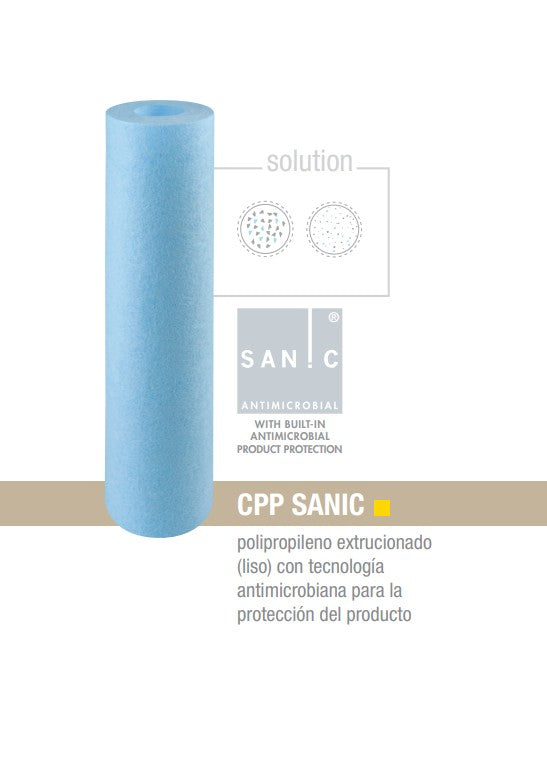 SANIC Foam Cartridge 5 microns 2.5"x10" (Antimicrobial)