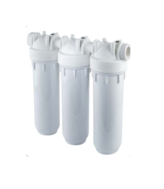 Blue Filter Housing - TRIO 2.5"x10", 3/4" NPT