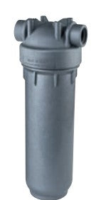 Carcasa para filtro gris - MONO Antimicrobiana 2.5"x10", 3/4" NPT