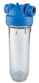 Carcasa para filtro transparente - MONO 2.5"x10", 3/4" NPT