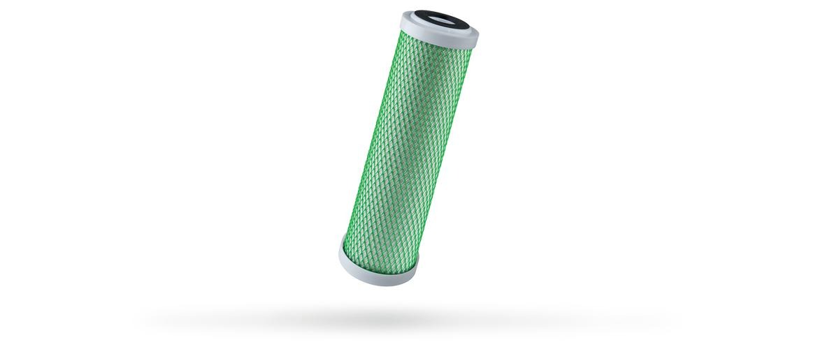 2.5"x10" 10 micron Block Carbon Cartridge - Chlorine odor and taste