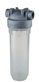 Carcasa para filtro transparente - MONO Antimicrobiana 2.5"x10", 3/4" NPT