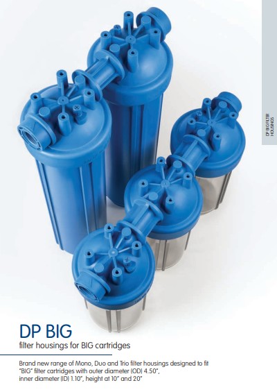 BIG 10 Blue Filter Housing - MONO 4.5"x10", 1" NPT