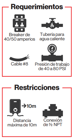 CALENTADOR DE PASO THERMO MAX ELECTRICO / 8-10 KW / 240V / 60Hz