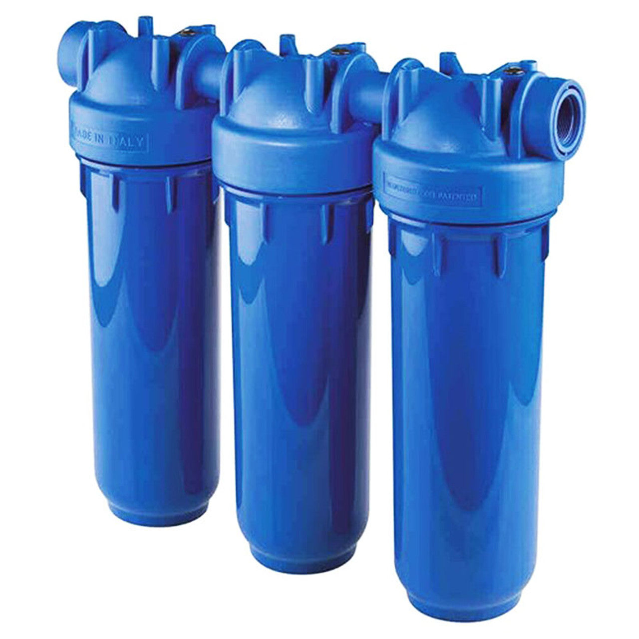 Blue Filter Housing - TRIO 2.5"x10", 3/4" NPT