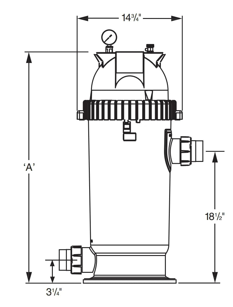 Jandy CS100 cartridge pool filter