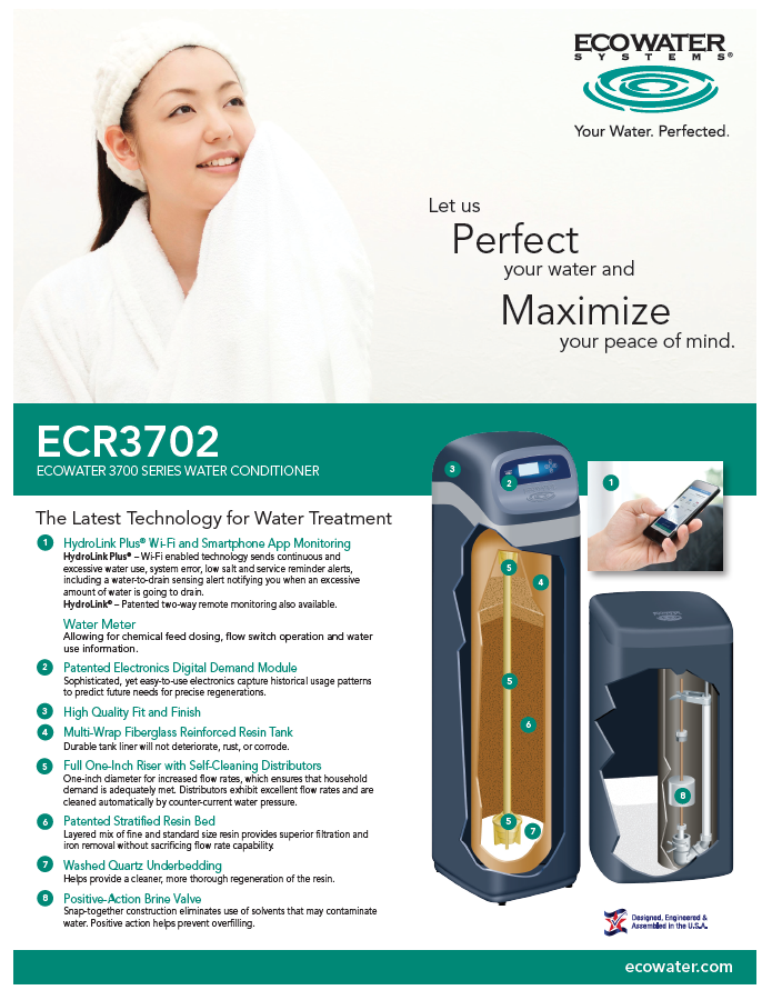 ECOWATER Iron Softener and Filter - ECR3702 R70 - WiFi