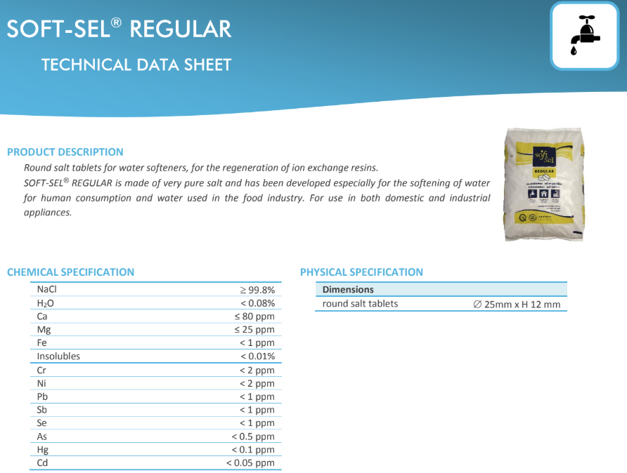 SOFTSEL REGULAR Salt - 25 kg bag