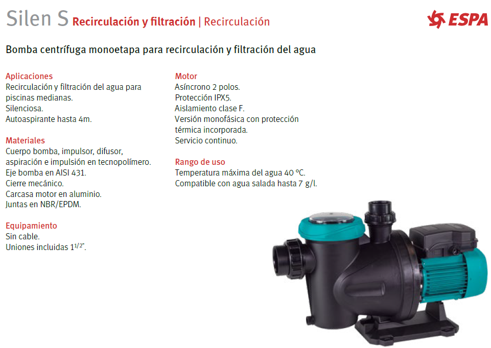 Silen S 100 1 HP pool pump