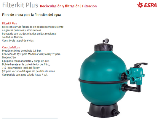 Filtro de piscina FKP 620 6LT