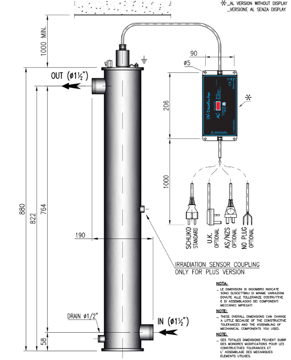 SITA 440 AL2 UV Lamp, 16 gpm