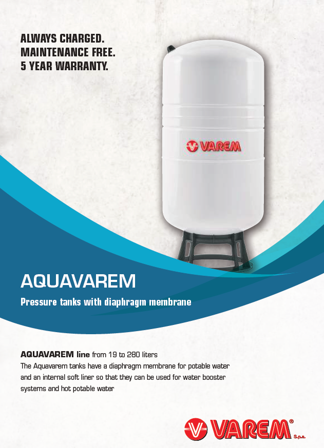 Vertical hydropneumatic tank, 200 liters