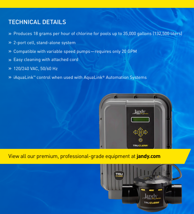 JANDY TruClear Salt Chlorinator