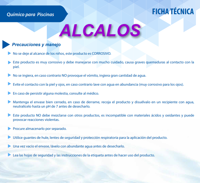 ALCALOS - to raise the pH of swimming pools - 5 kg