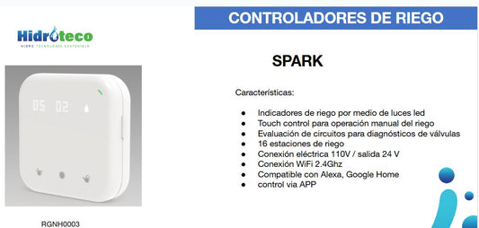 SPARK IRRIGATION CONTROLLER, 16 ZONES - RGNH0003