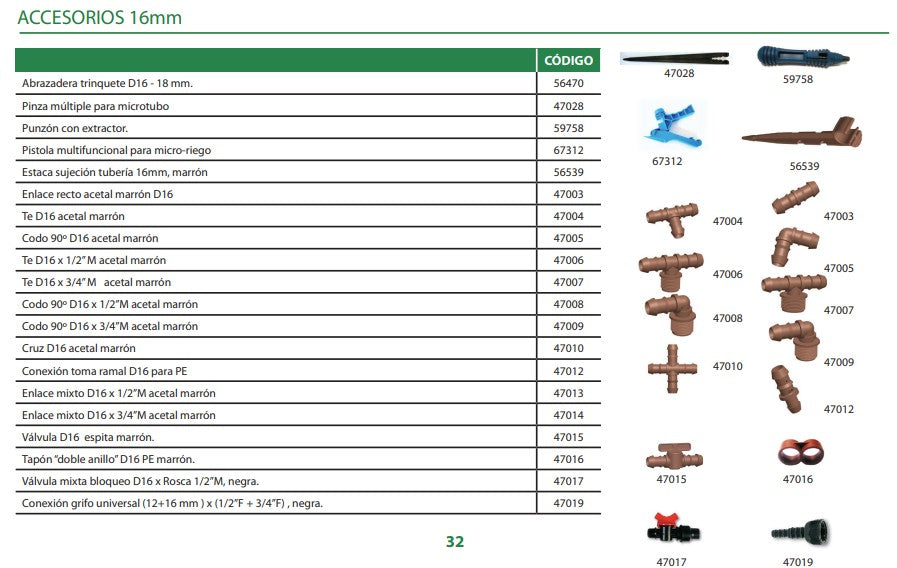 UNION FOR 16MM BROWN HOSE / 47003 -RGOM0013