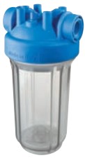 BIG 10 Filter Housing Clear - MONO 4.5"x10", 1" NPT