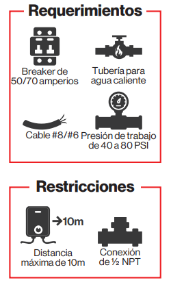 CALENTADOR DE PASO THERMO MASTER ELÉCTRICO CON SELECTOR DE TEMPERATURA / 12-15 KW / 240V / 60Hz