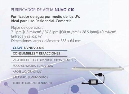NUVO 10 gpm UV Lamp