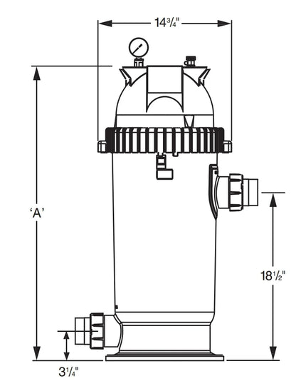 Jandy CS100 cartridge pool filter