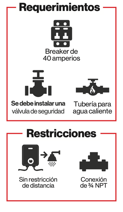 CALENTADOR ELÉCTRICO DE ACUMULACIÓN TRAVOMATIC 9 Kw / 240 V / 80 GAL