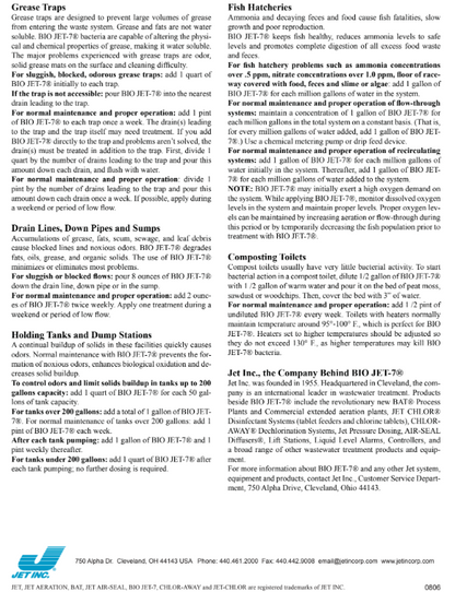 BIOJET 7 - wastewater additive - 1 gallon