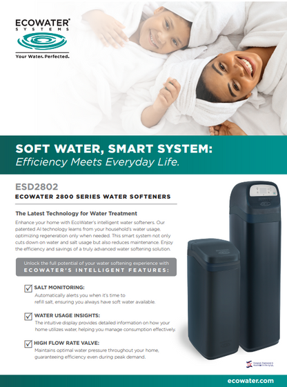 ECOWATER ESD2802 R39 2ft3 - 25 gpm Softener