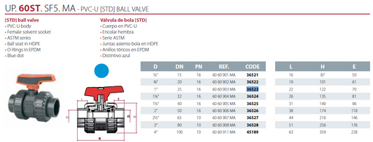 1" ball valve
