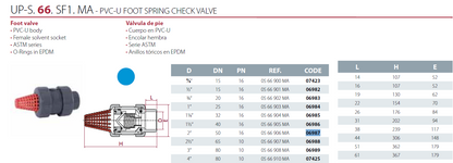 2" foot valve
