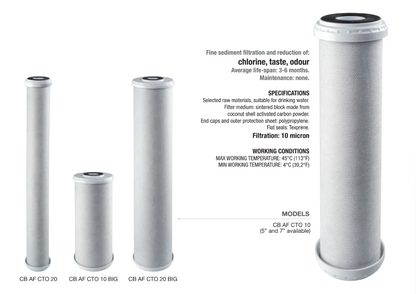 Activated carbon block cartridge 4.5" x 10"