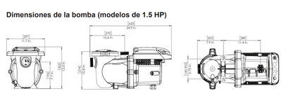 BOMBA INTELLIFLO3 1.5HP VSF 115/208-230V CON RELAY