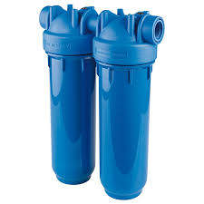 Blue Filter Housing - DUO 2.5"x10", 3/4" NPT